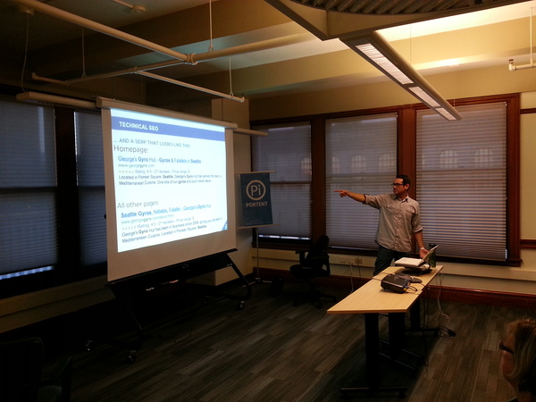 George speaking to Seattle SEO Network